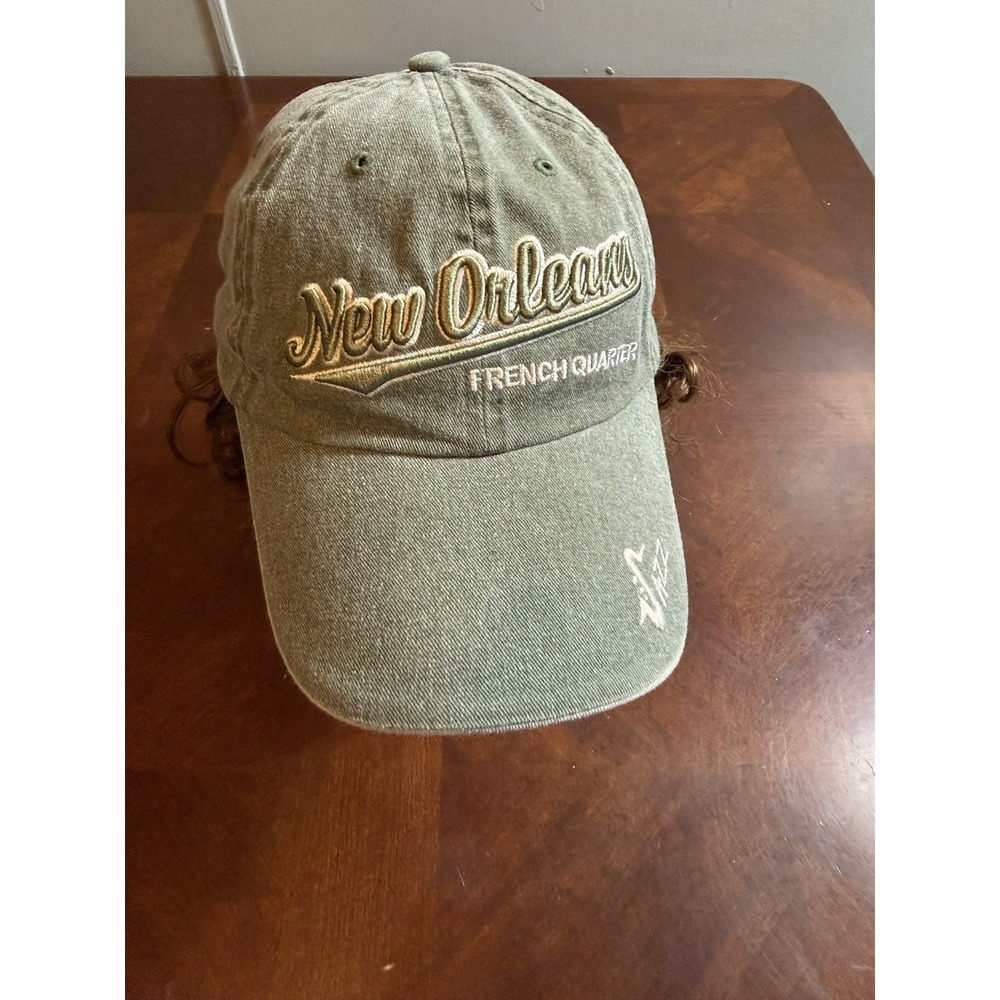 New Orleans French Quarter Jazz Cap Hat Adult Adjustable Gray Cotton‎